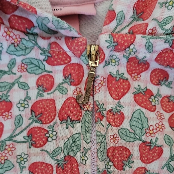 Juicy Couture Pink Strawberry Print Hoodie and Shorts Size 3T Kids Girls Toddler - Picture 10 of 15